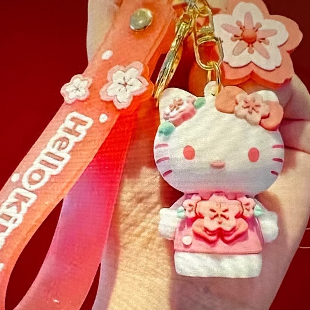 ❣️5|$25❣️ 2 Hello Kitty Pink Happy Day Keychain Collection
